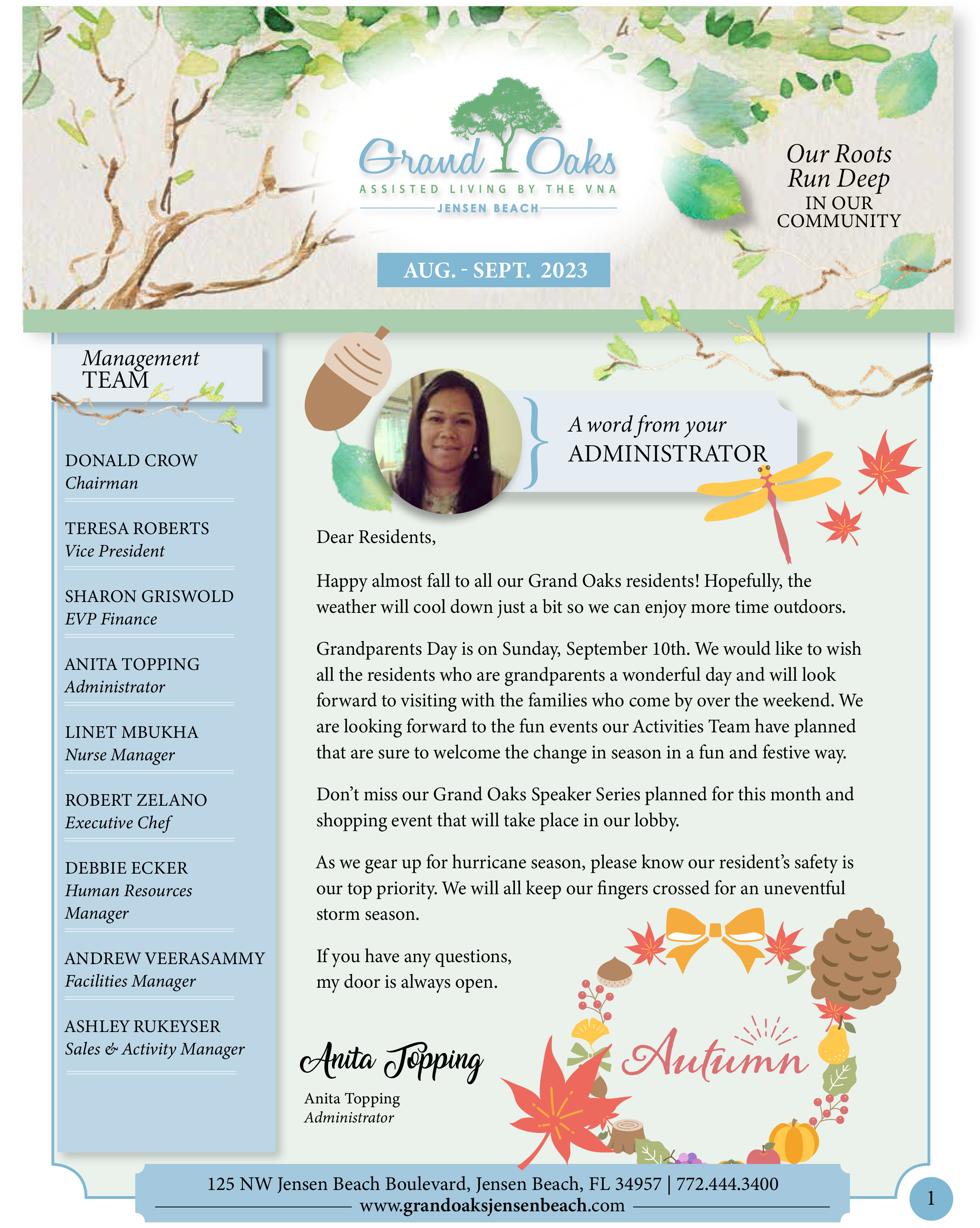 Grand Oaks of Jensen Beach Newsletter